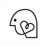 Head Heart_White (Print Only) thumbnail