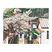 Passing by Cherry Blossoms (Print Only)