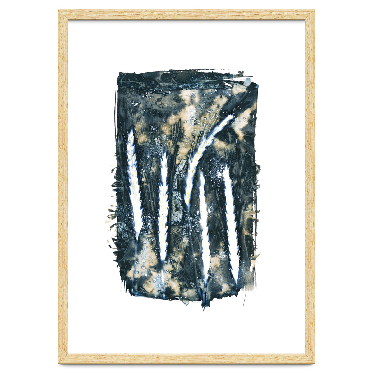 Indigo Blue Botanical Leaves No. 14