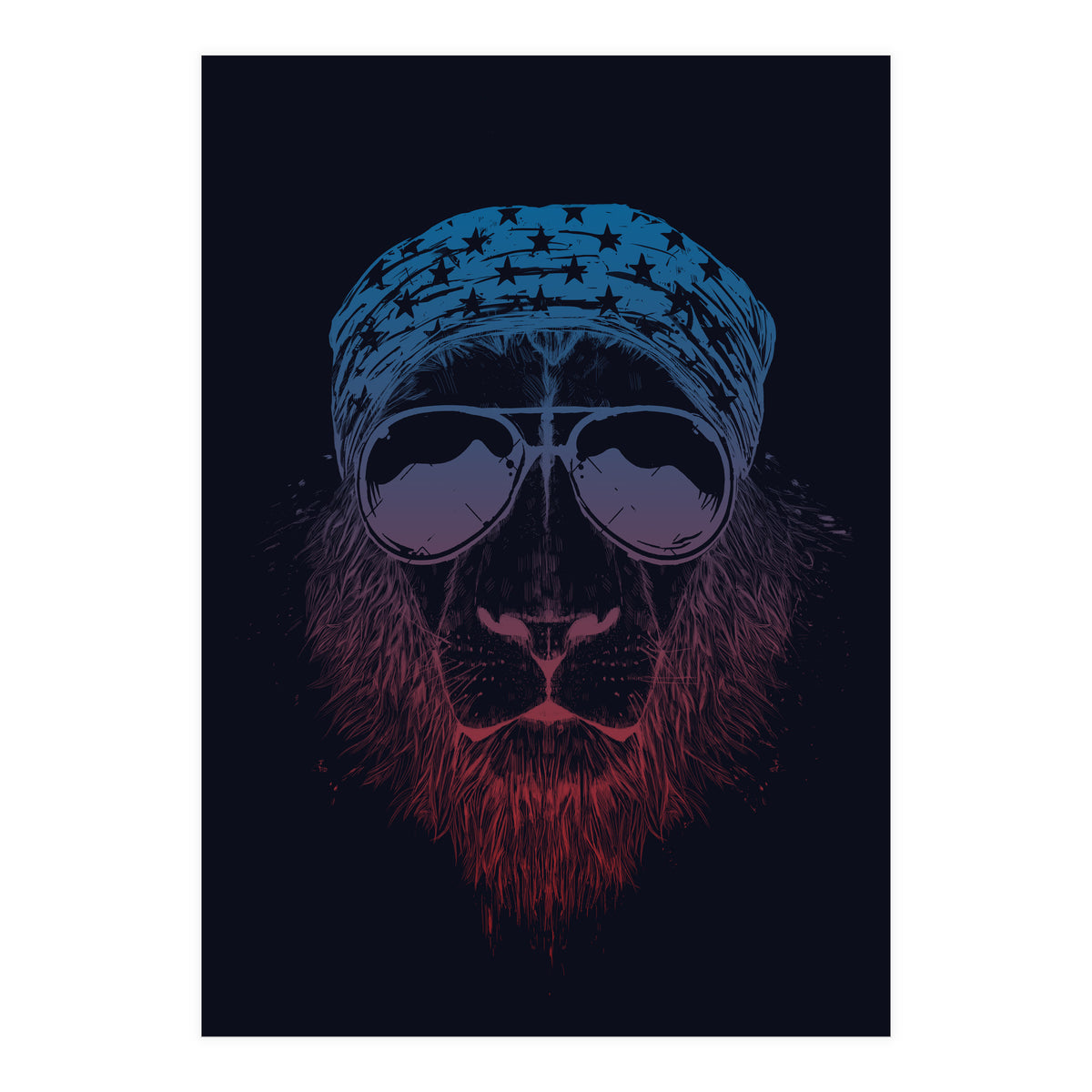 Wild Lion (dark) (Print Only)