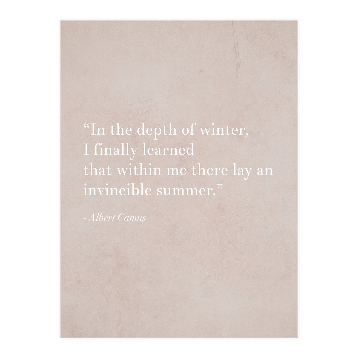 An Invincible Summer By Camus (Print Only)