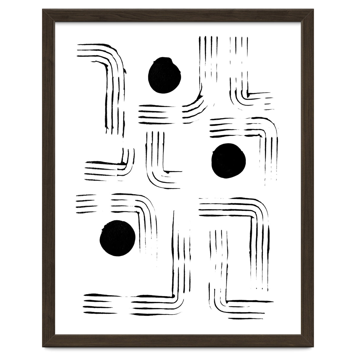 Mid-Century Modern Monochrome Print #1