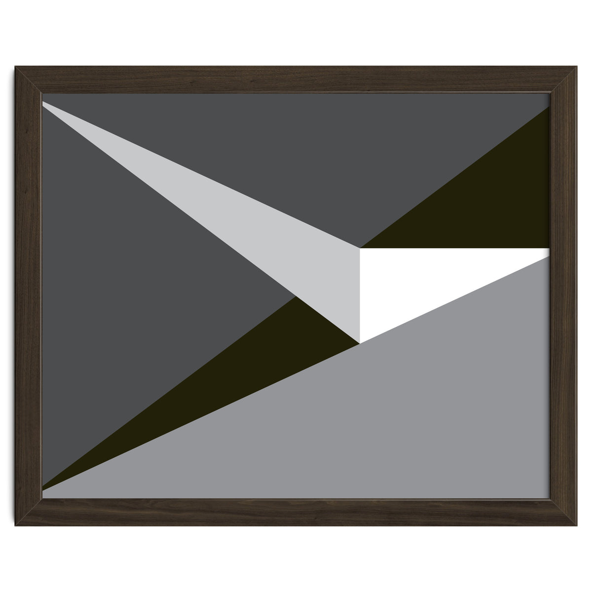 Geometric Shapes No. 73 - black & grey triangles