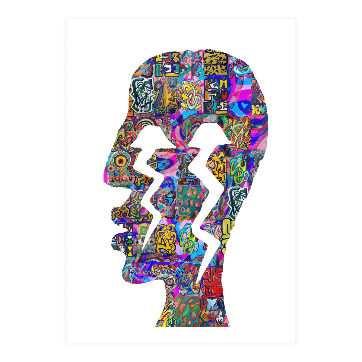 Perfil Con Rayos 2  (Print Only)