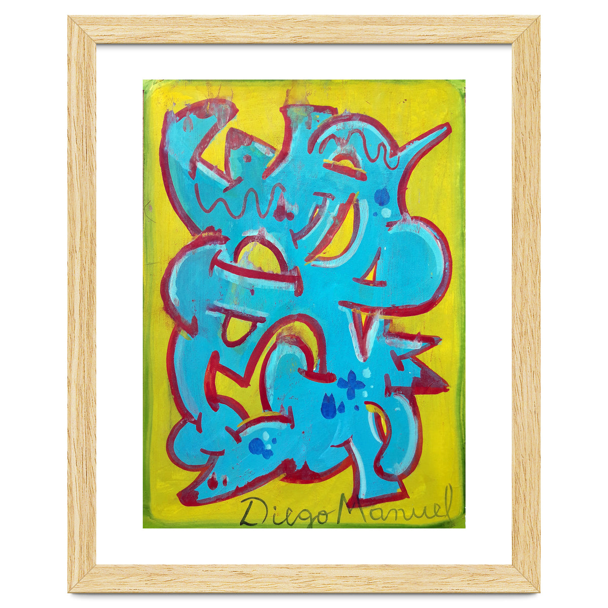 Forma Celeste Sobre Amarillo 3