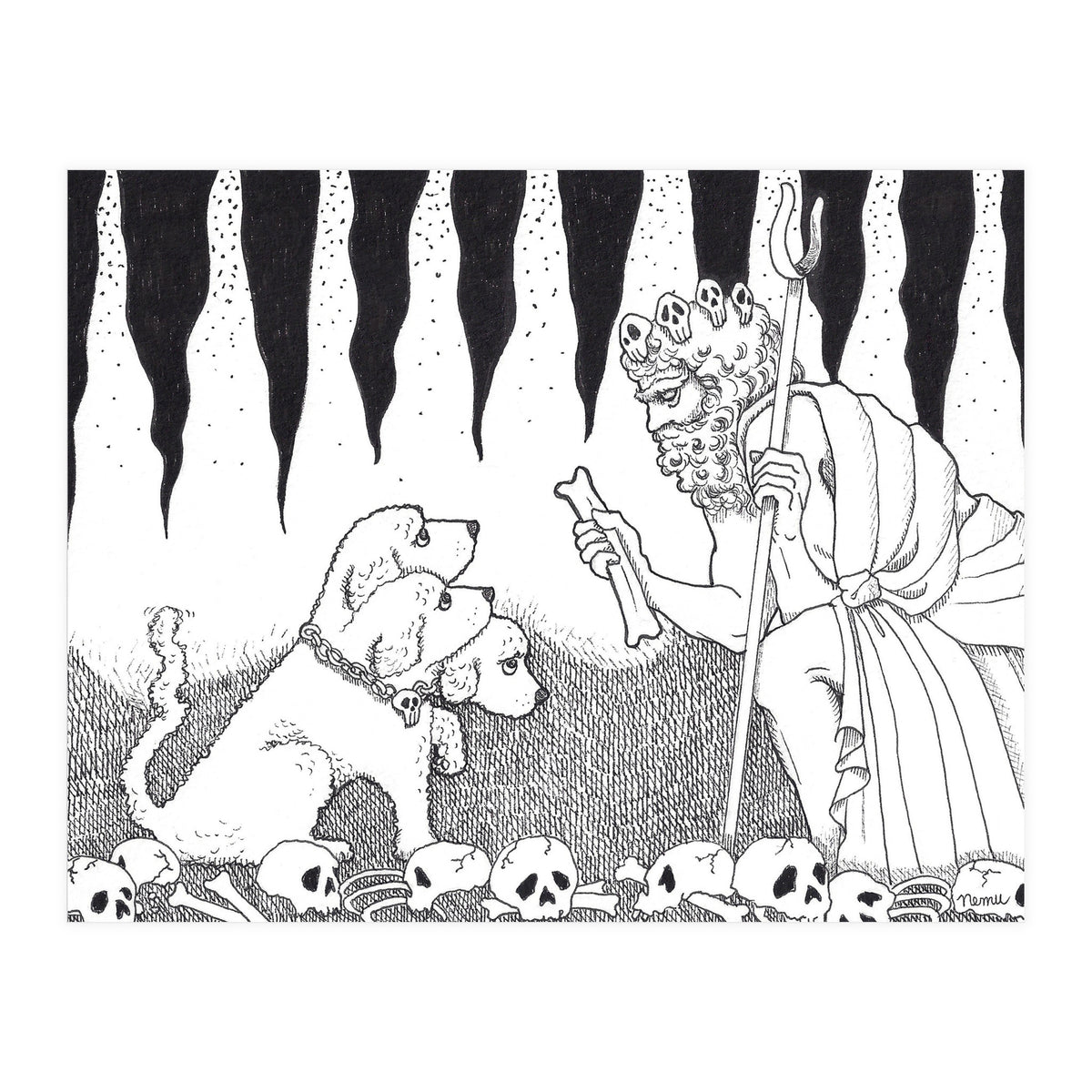 Cerberdoodle (Print Only)