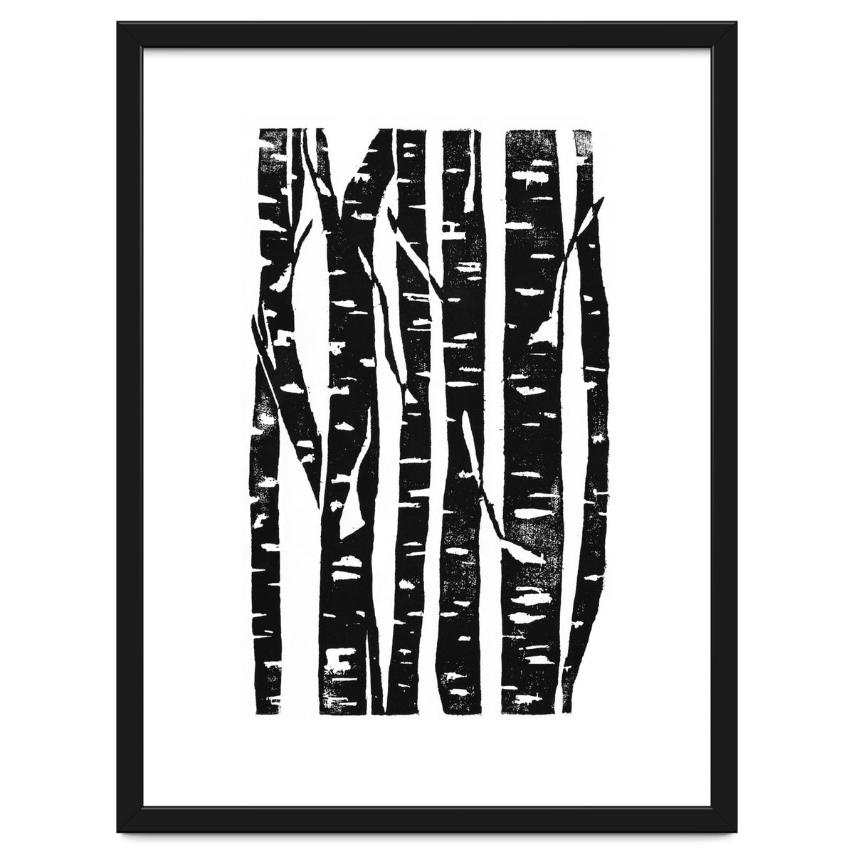 Woodcut Birches