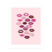 Lips Dark on Pink Background (Print Only)