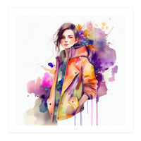 Watercolor Fashion Woman #1 (Print Only)