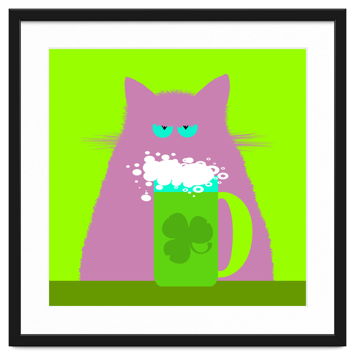 Saint Patrick's Day Lilac Cat