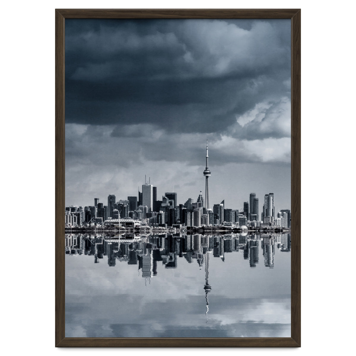 Toronto Skyline From Colonel Samuel Smith Park Reflection No 1
