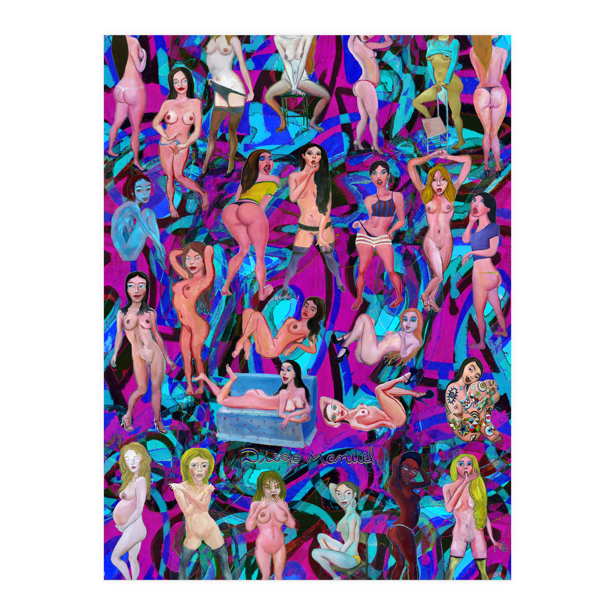 Chicas 3d 12 (Print Only)