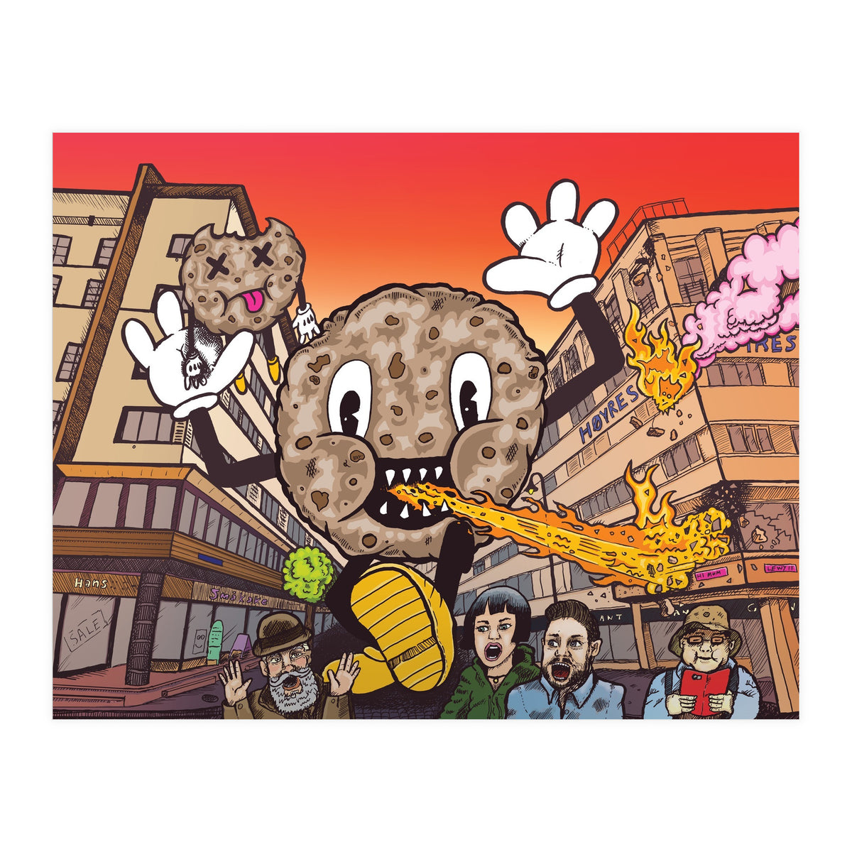 Cookie Monster 12.3% ABV Bourbon Barrel Aged Coconut Chocolate Chip Stout - Amundsen Brewery (Print Only)