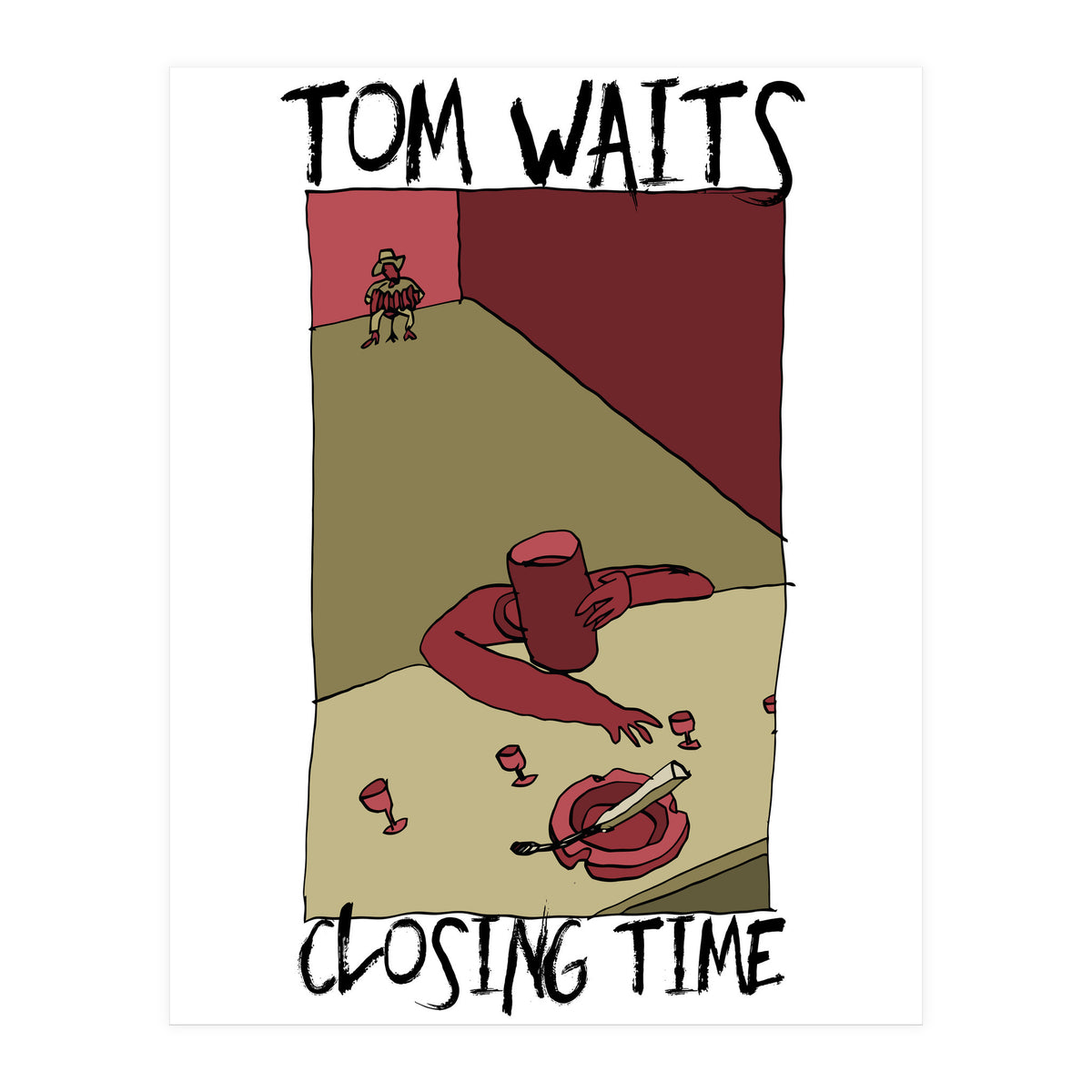 Tom Waits - Closing Time II (Print Only)