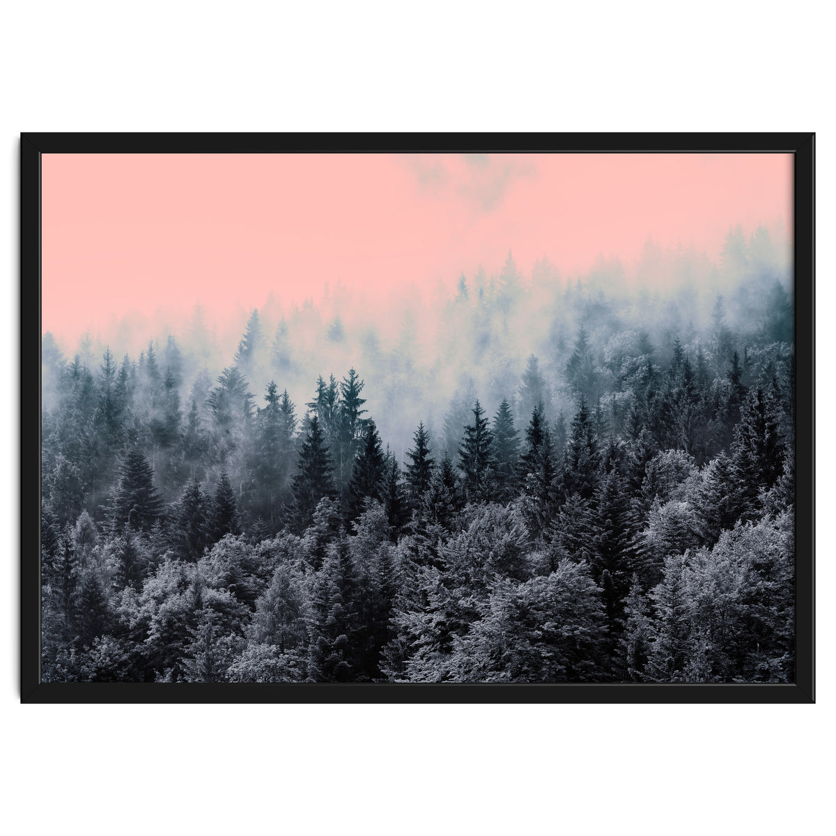 Forest in gray and pink