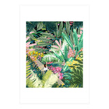Bohemian Jungle, Tropical Botanical Nature Illustration, Forest Solo Travel Plants Painting (Print Only) thumbnail