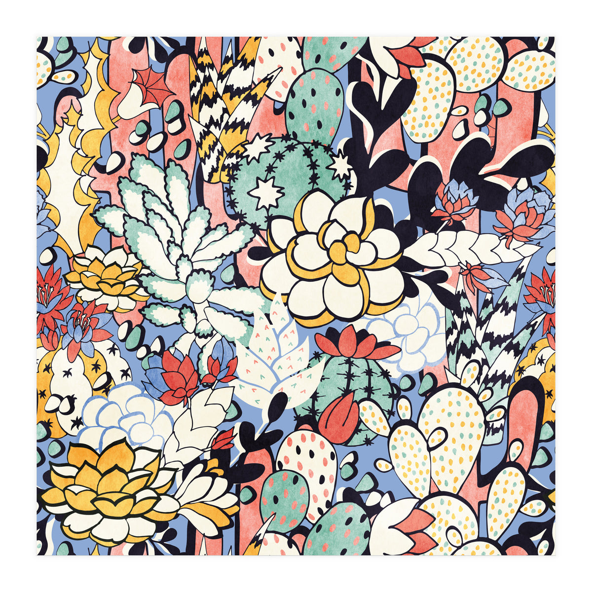 Blue Sky Succulents (Print Only)