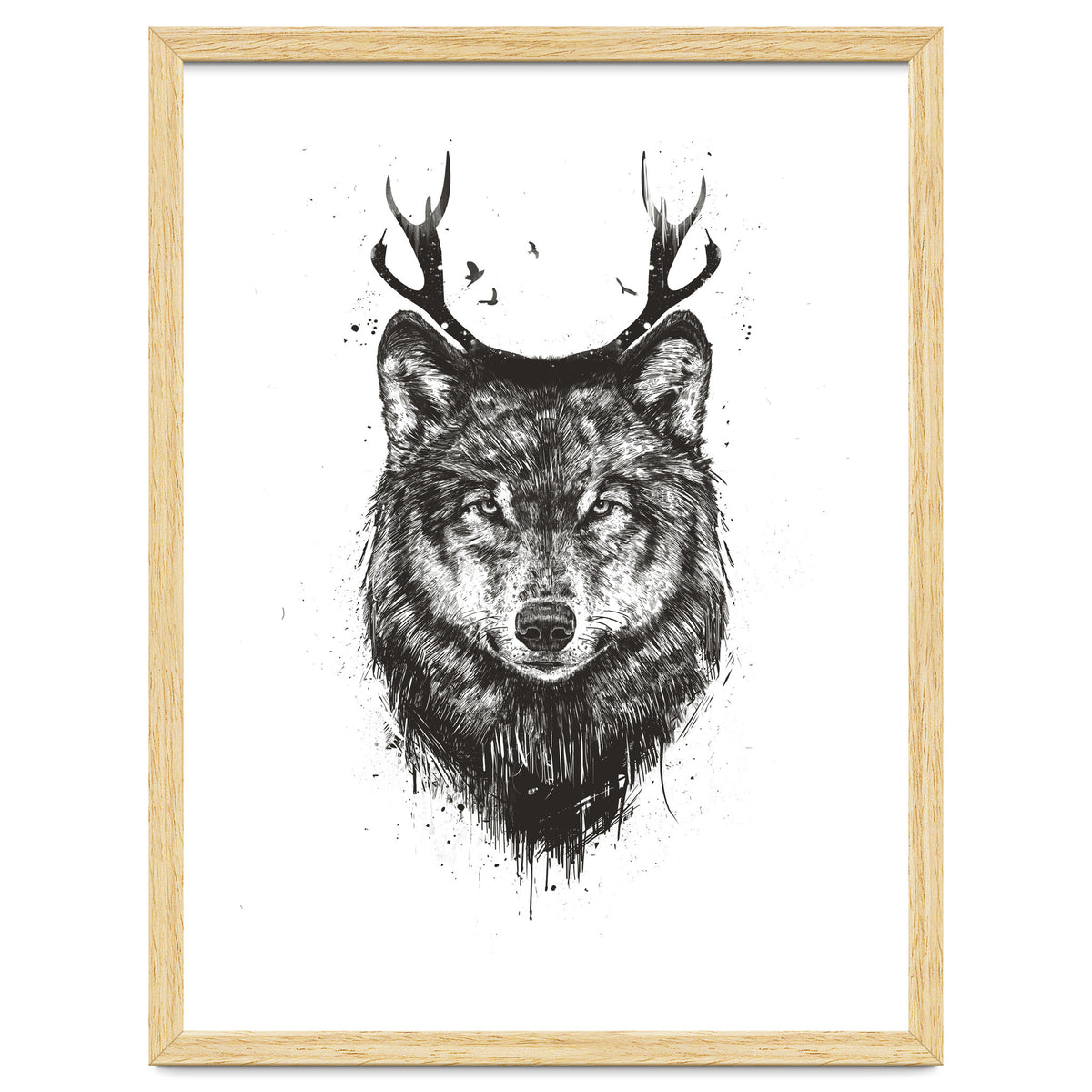 Deer Wolf Bw