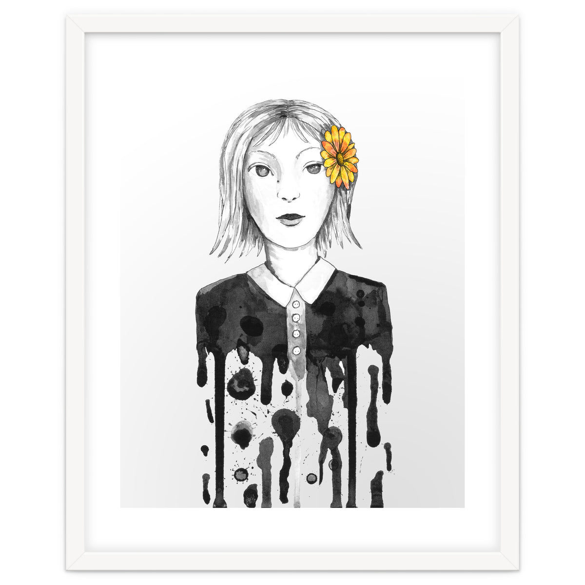 Flower dripping girl