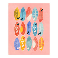 Surfing Board Pink (Print Only)