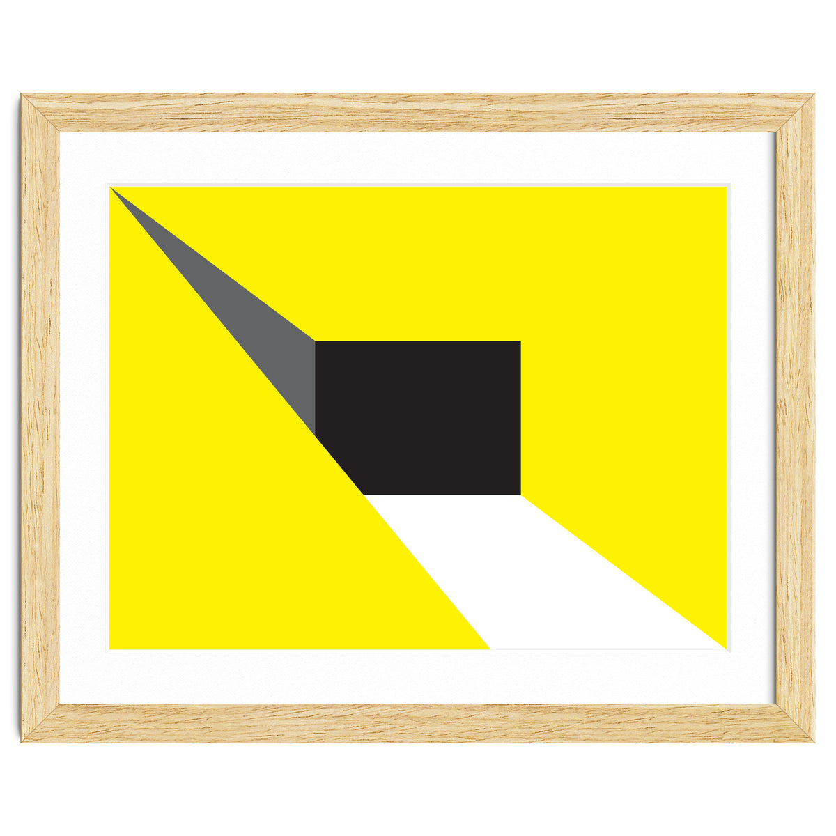 Geometric Shapes No. 20 - yellow, black & grey