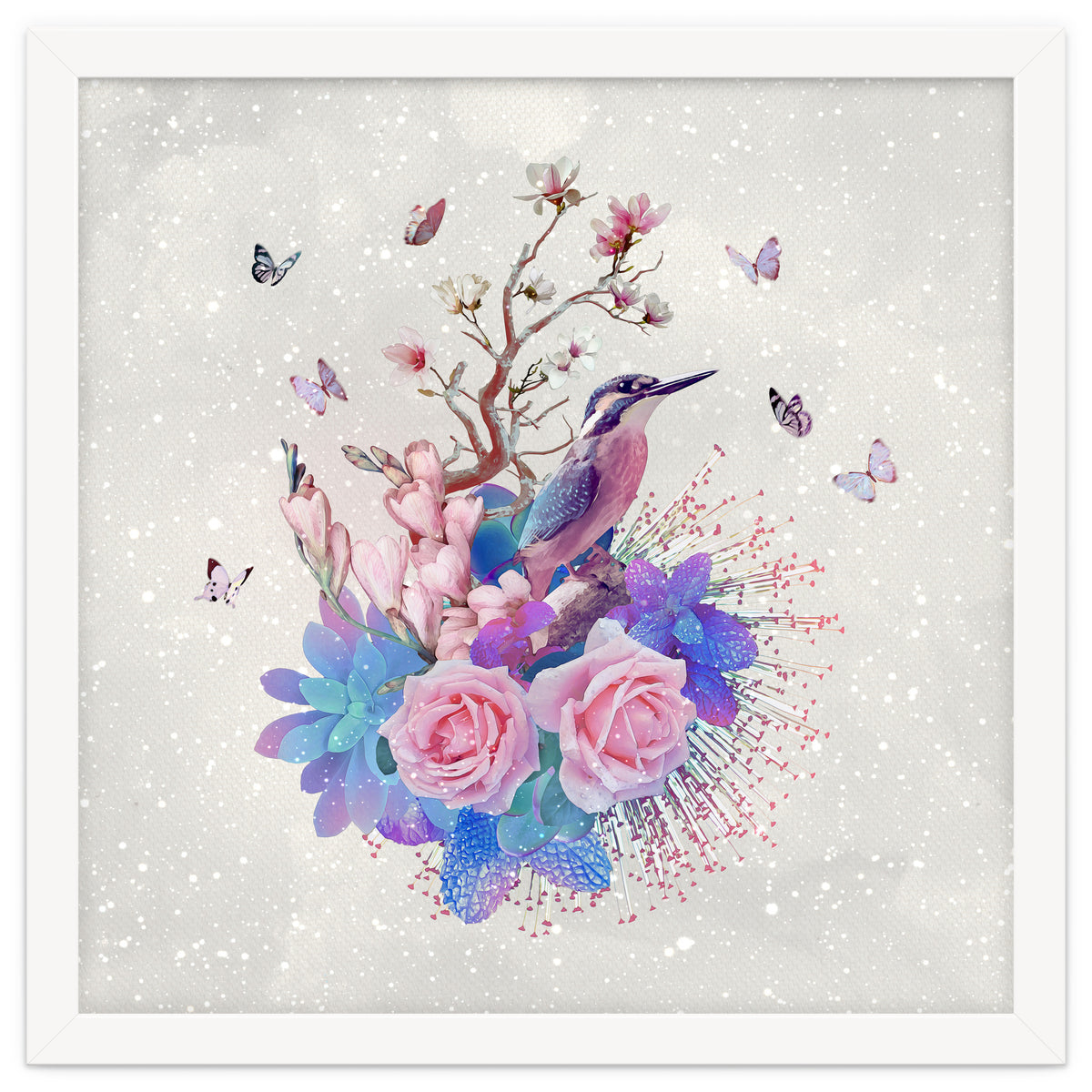 Floral Alcedo Atthis