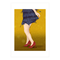 Flapper with red shoes (Print Only)