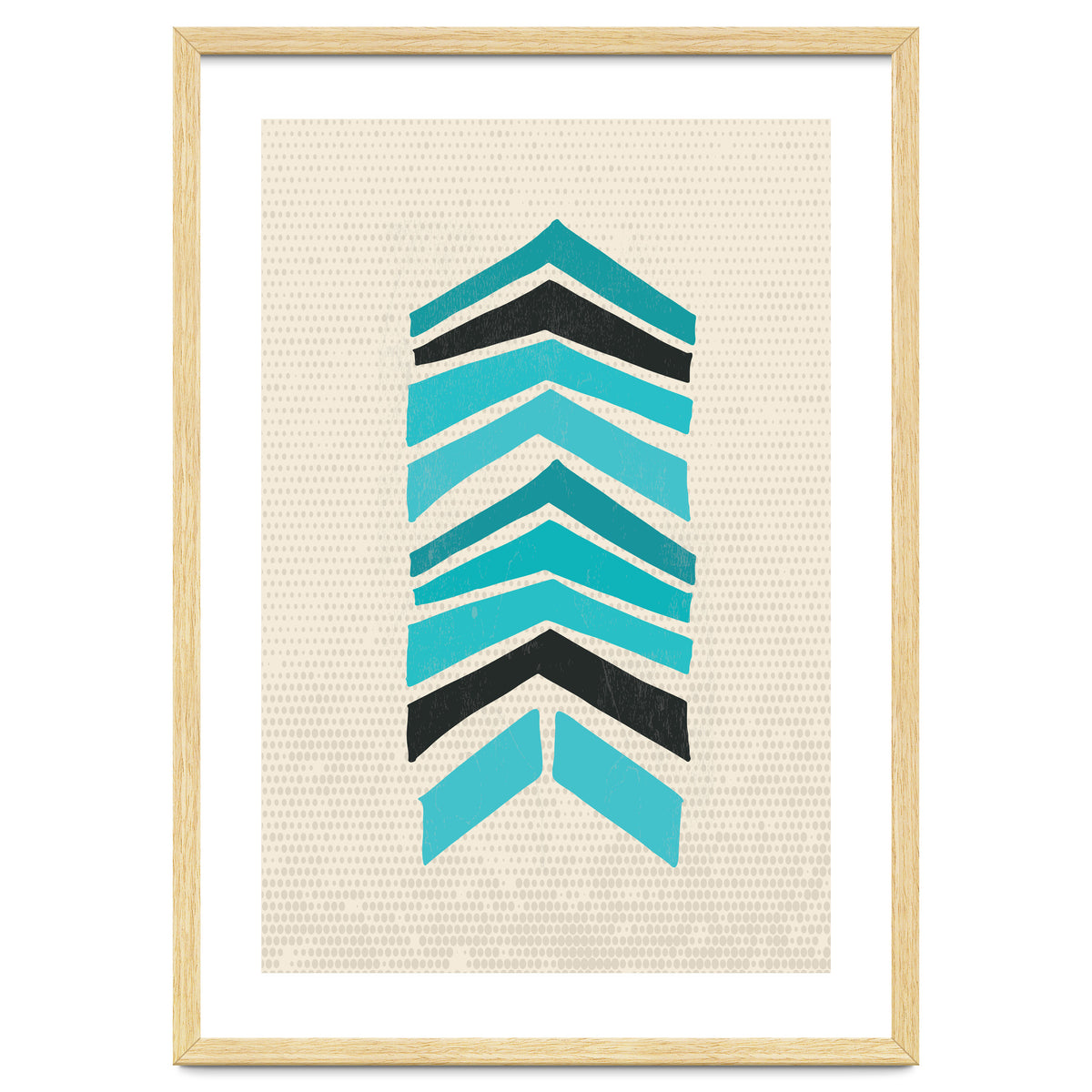 Retro Chevron Print Blue Variation