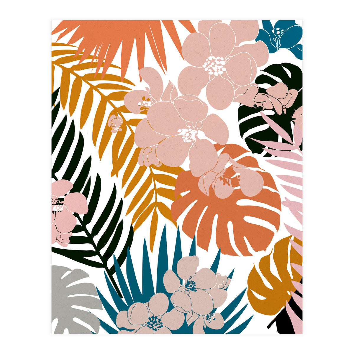 Palms And Bloom (Print Only)