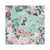 Pastel Hummingbirds Square (Print Only)