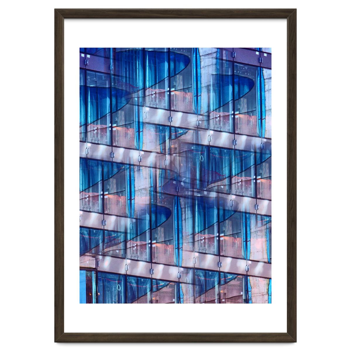 Blue Skyscraper Abstract