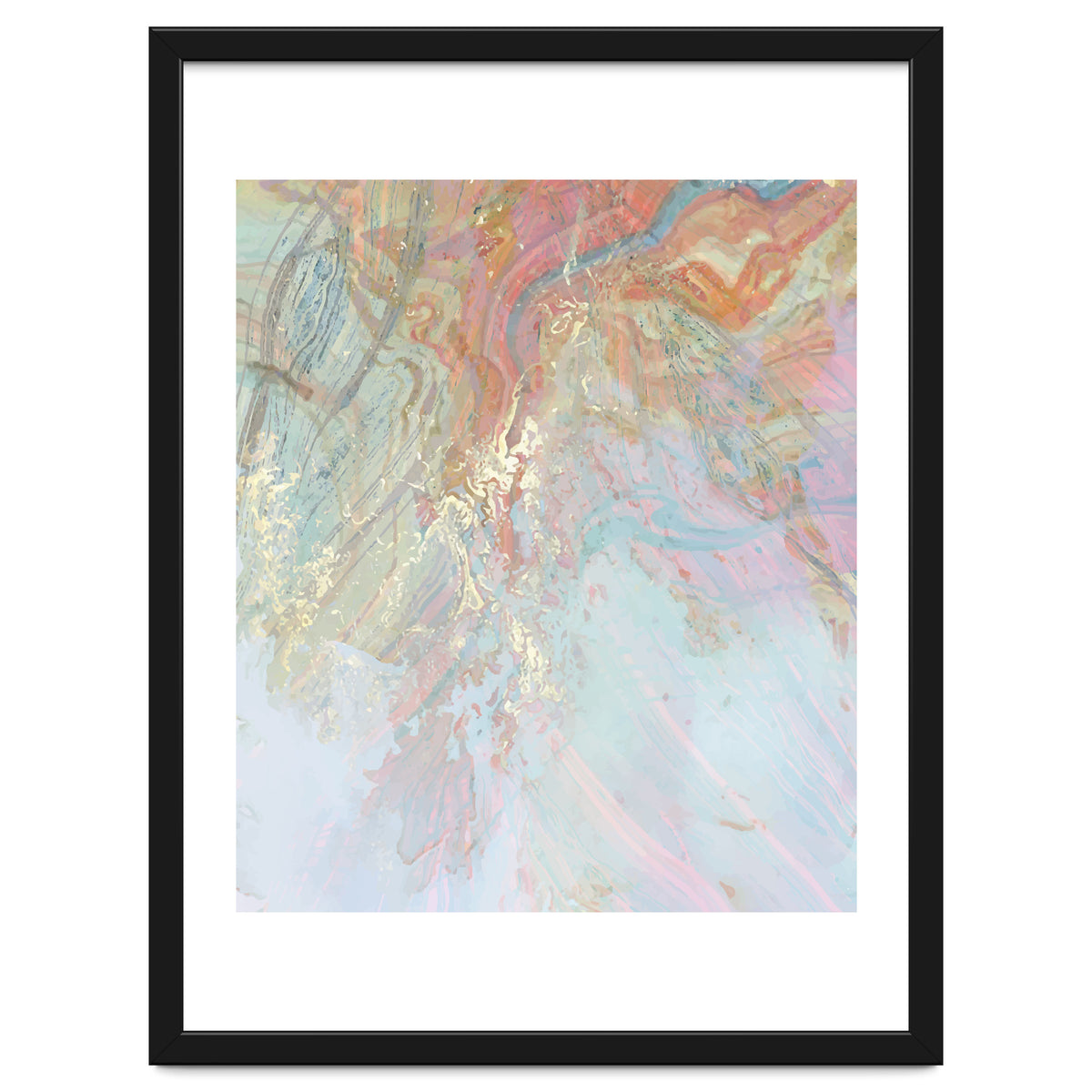 Marble Luxe, Abstract Nature Bohemian Texture, Blush Gold Scandanavian Pastel Neutral