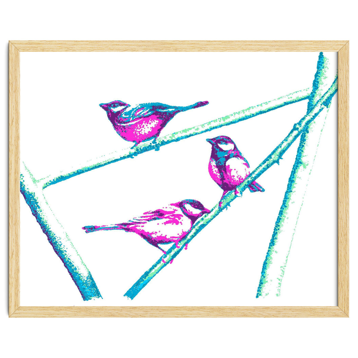 Garden Birds On A Branch