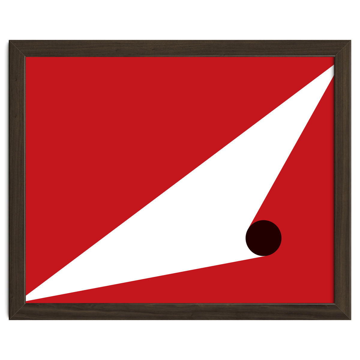 Geometric Shapes No. 71 - red, white & black