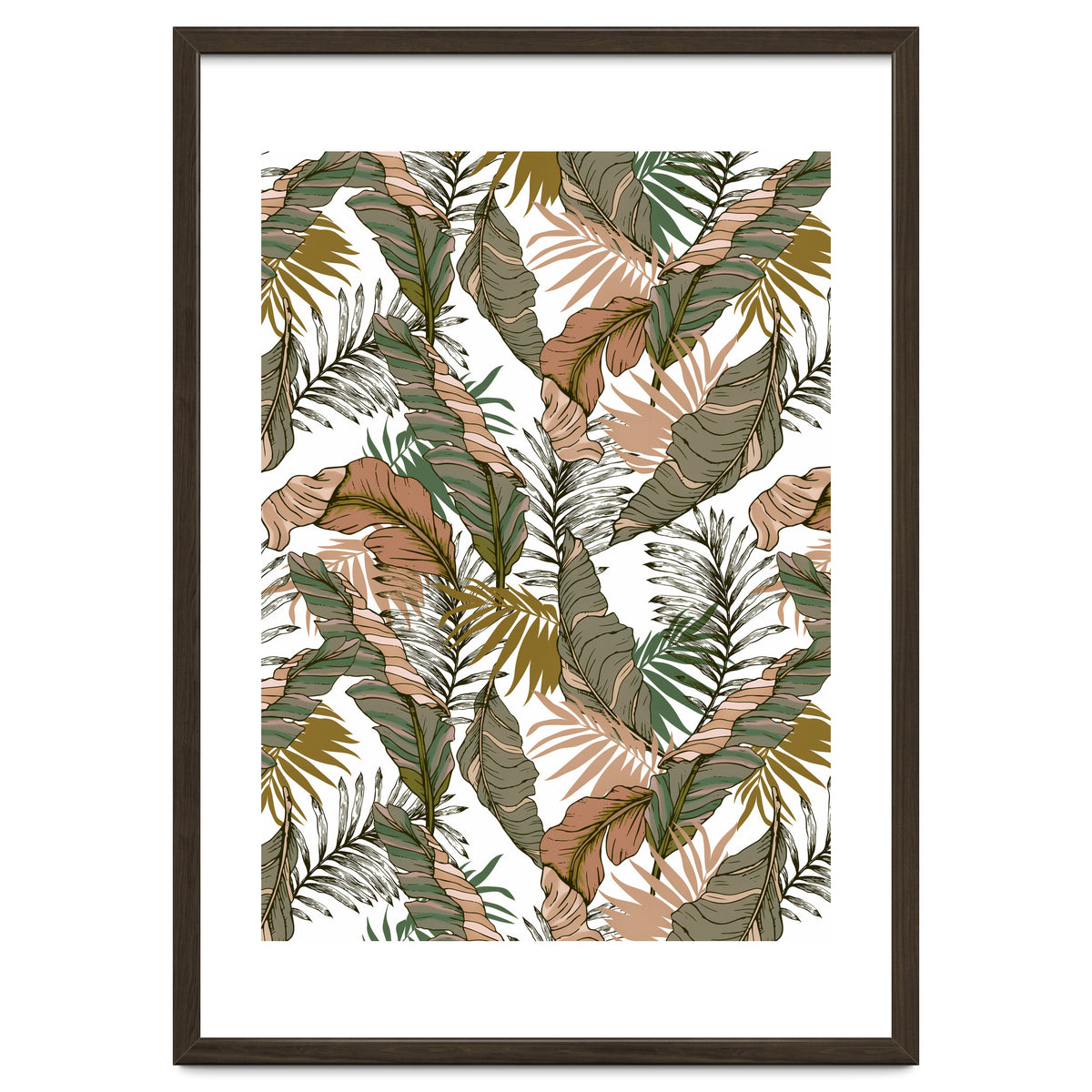 Drawing of wild tropical jungle I