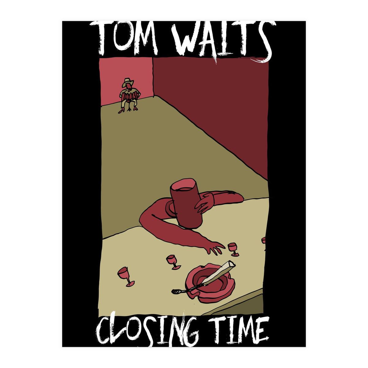 Tom Waits - Closing Time (Print Only)