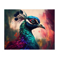 Peacock Bright Modern Painting (Print Only)