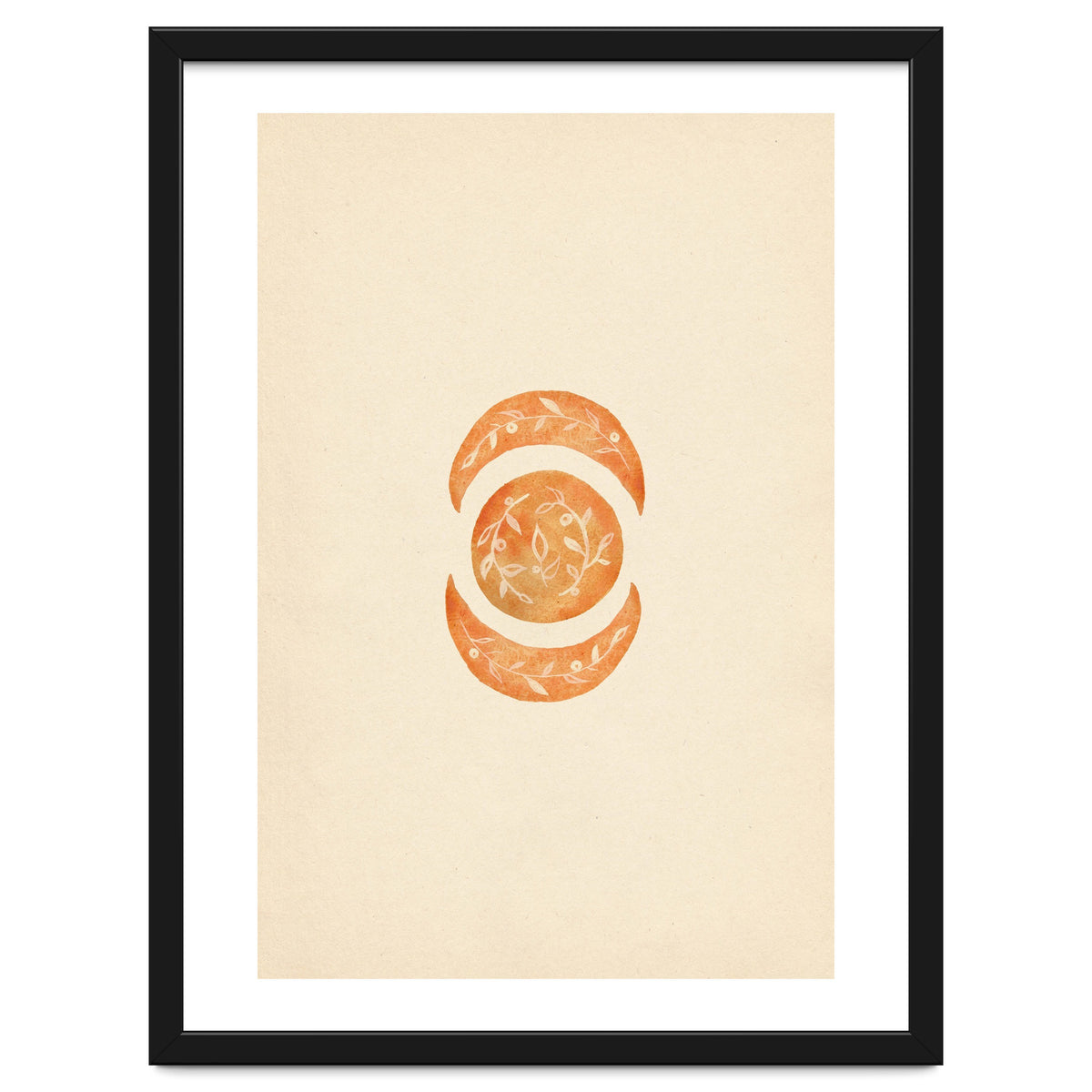 Botanical moon shapes