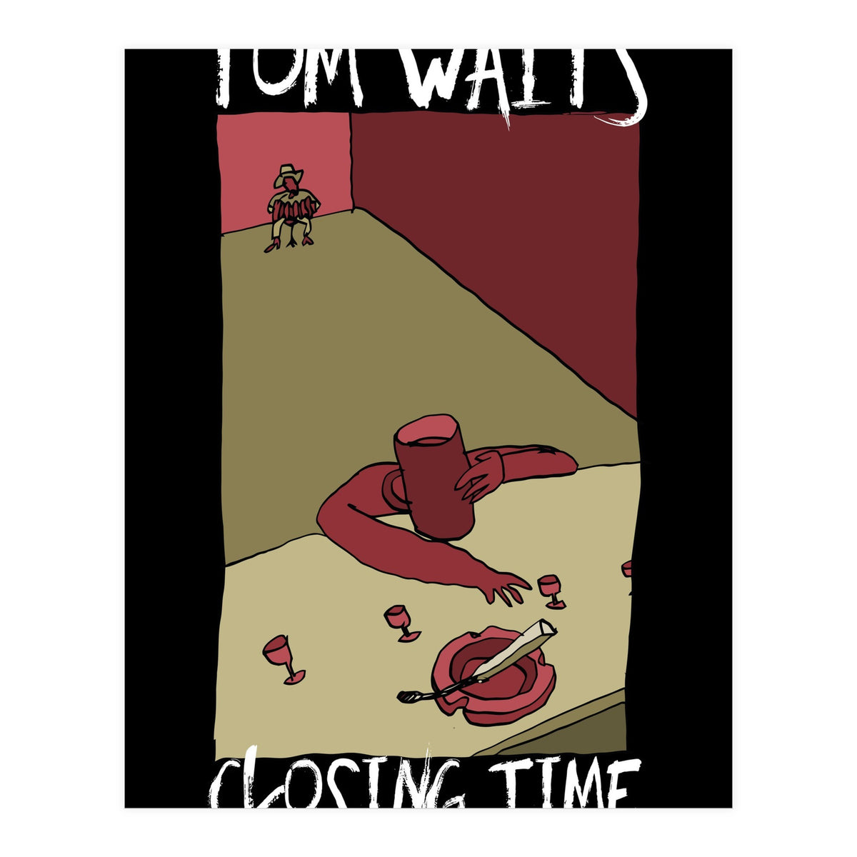 Tom Waits - Closing Time (Print Only)
