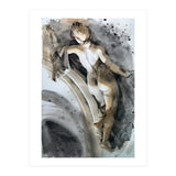 Antique sculpture of a naked girl from behind (Print Only) thumbnail