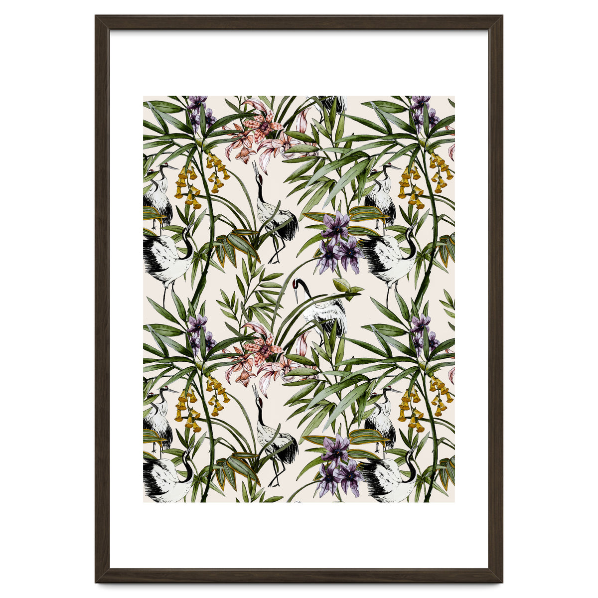 Asian crane pattern - 02