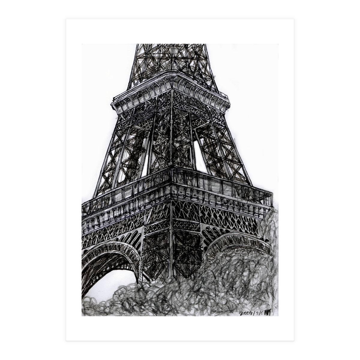 Arriving To The Eiffel (Print Only)