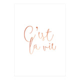 C'est la vie Rose Gold | Motivational Typography Quote Positivity | Handwritten Good Vibes Celebrate (Print Only) thumbnail