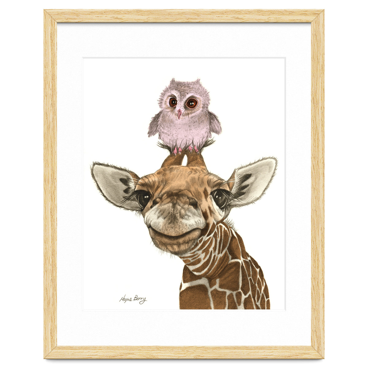 Giraffe and Owl
