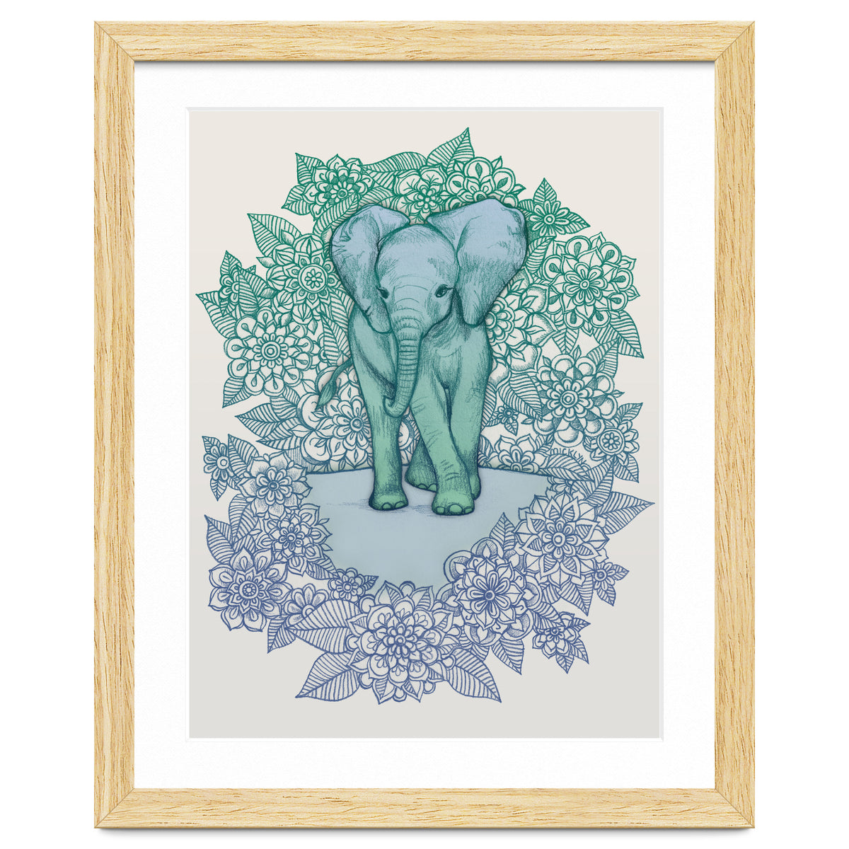 Emerald Elephant in the Lilac Evening
