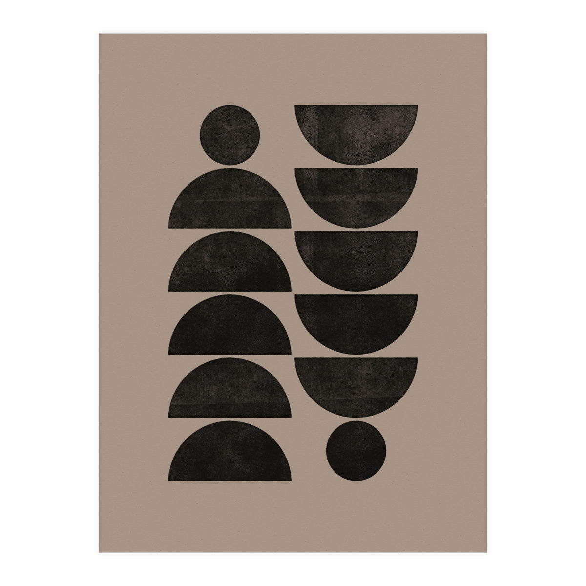 Mid-Century Modern No.30 - Woodblock Print (Print Only)