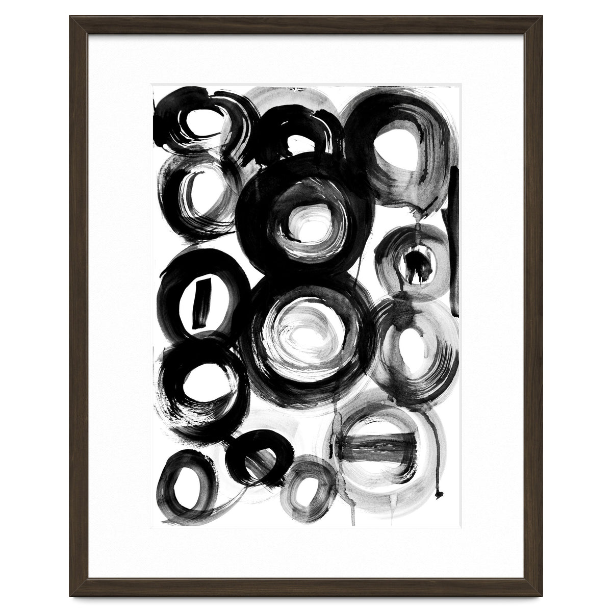 Black and White Ink Circles