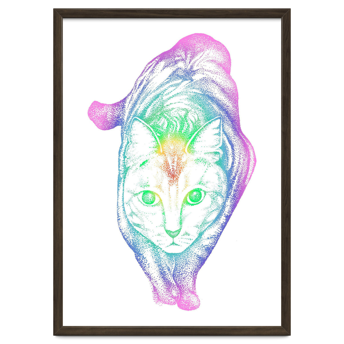 Rainbow Pastel Cat