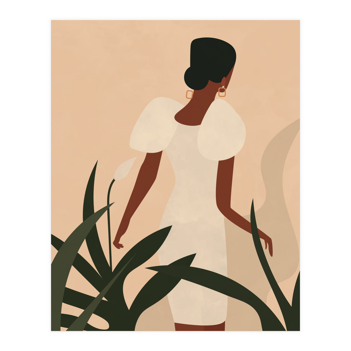 Woman Boho Minimalist Illustration (Print Only)