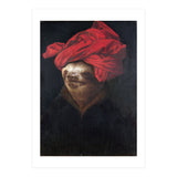 Sloth With Red Turban (Print Only) thumbnail